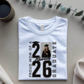 Custom Photo Proud Family Matching Graduation T-Shirt