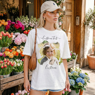 Custom Photo Proud Grandma Vintage Personalized Tri-Blend Shirt