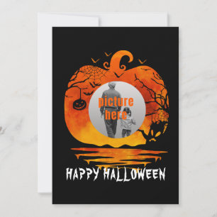 CUSTOM PHOTO PUMPKIN HALLOWEEN GIFTS INVITATION