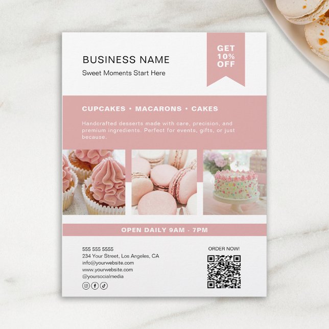 Custom Photo QR Bakery Flyer (Custom Photo QR Bakery Flyer)