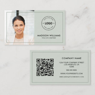 Custom Photo QR Code Business Card