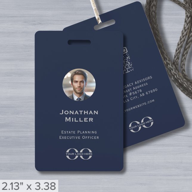 Custom Photo QR Code Logo Employee ID Badge (Creator Uploaded)