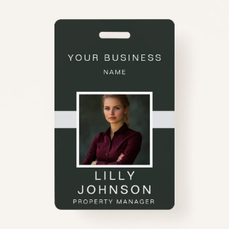 Custom Photo & QR Code Professional ID Badge