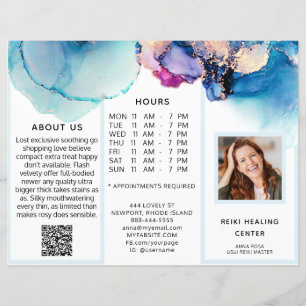 *~* CUSTOM - Photo QR Trifold Brochure Abstract 