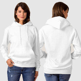 Custom Photo Quote Artwork Light Coloured Ladies Hoodie