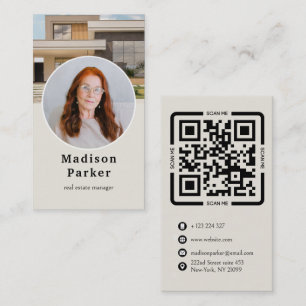 Custom Photo Real Estate Manager  Business Card
