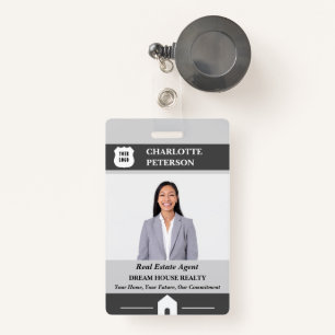 Custom  Photo Real Estate Name  Badge
