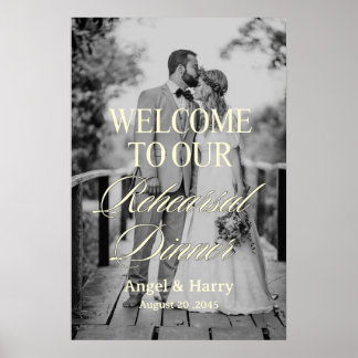 Custom Photo Rehearsal Dinner Welcome Poster