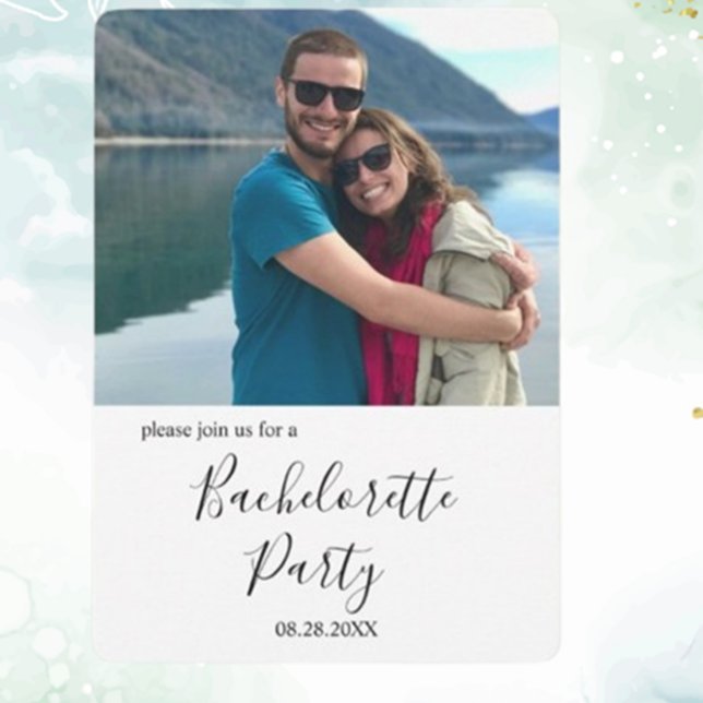 Custom Photo Relaxed Bachelorette Party Invitation (Personalize your celebration beautifully!)