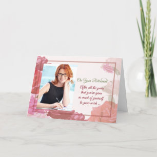 Custom Photo Retirement Congratulations Roses Flow Card