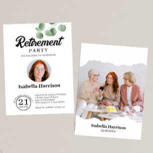 Custom Photo Retirement Invitation