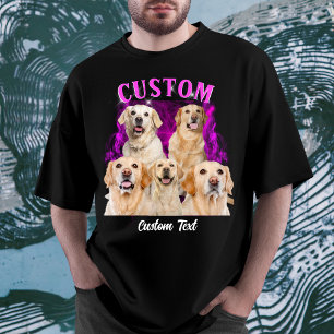 Custom Photo Retro Vintage 90s Personalize Pet Dog T-Shirt