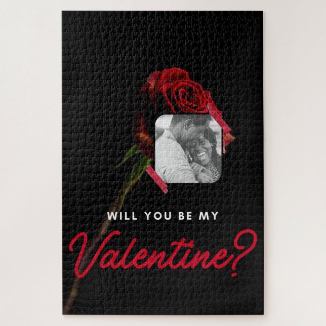 Custom Photo Rose Valentine's Jigsaw Puzzle (Vertical)