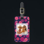 Custom Photo Round flowers pattern Luggage Tag<br><div class="desc">Round flowers seamless pattern. Vector handdrawing background. © and ® Bigstock® - All Rights Reserved.</div>