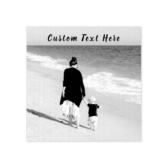 Custom Photo Rubber Stamp Your Photos and Text (Imprint)
