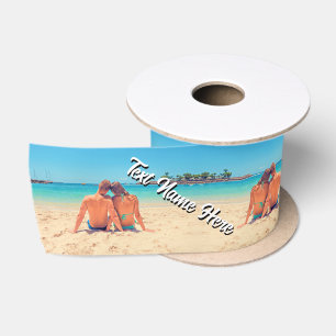 Custom Photo Satin Ribbon Personalized Text
