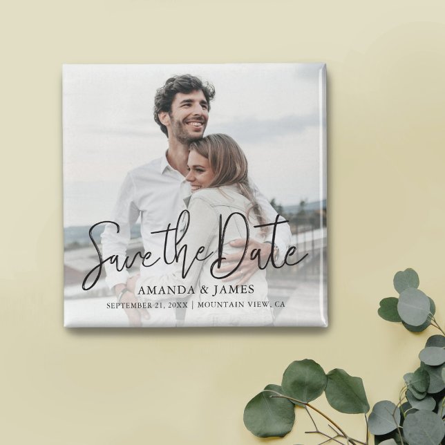 Custom Photo Save the Date Fridge Magnet (Creator Uploaded)