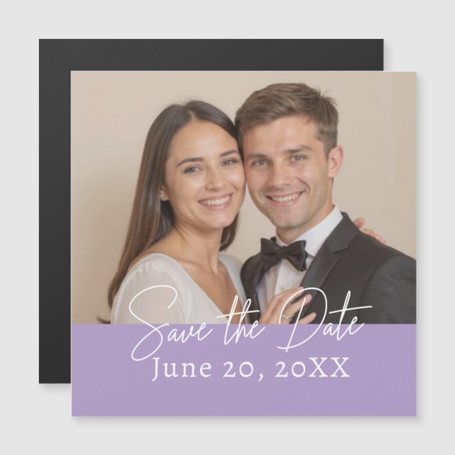 Custom Photo Save The Date Modern Script (Front/Back)