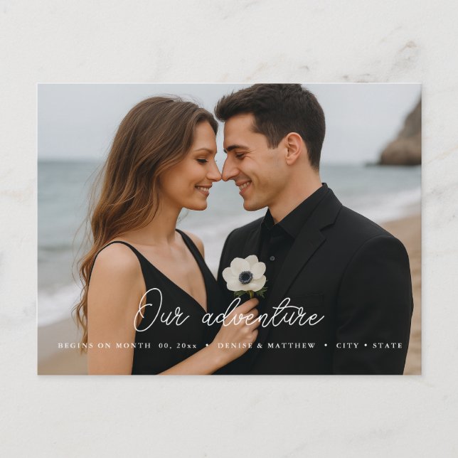 Custom Photo Save the Date Postcard (Front)