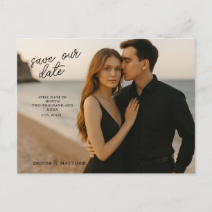 Custom Photo Save the Date Postcard