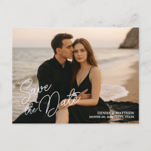 Custom Photo Save the Date Postcard
