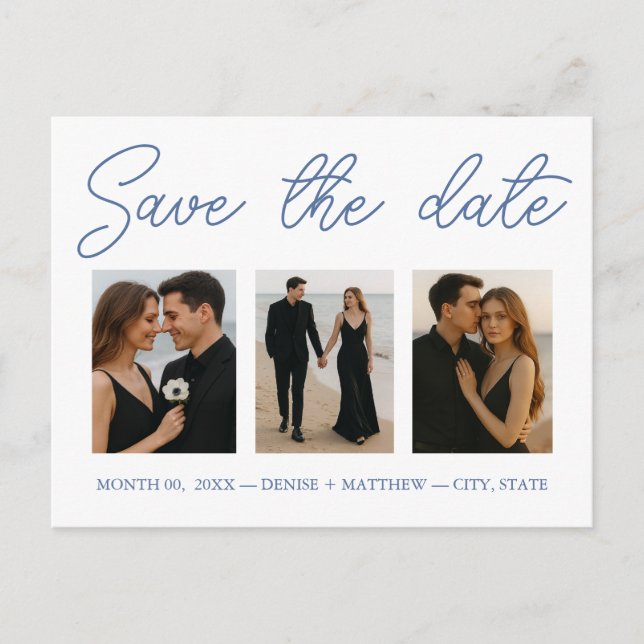 Custom Photo Save the Date Postcard (Front)