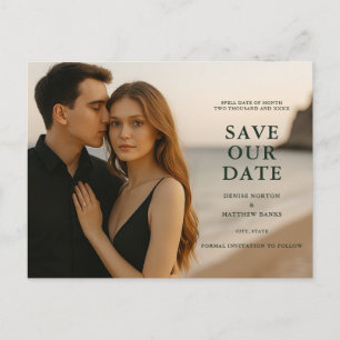 Custom Photo Save the Date Postcard