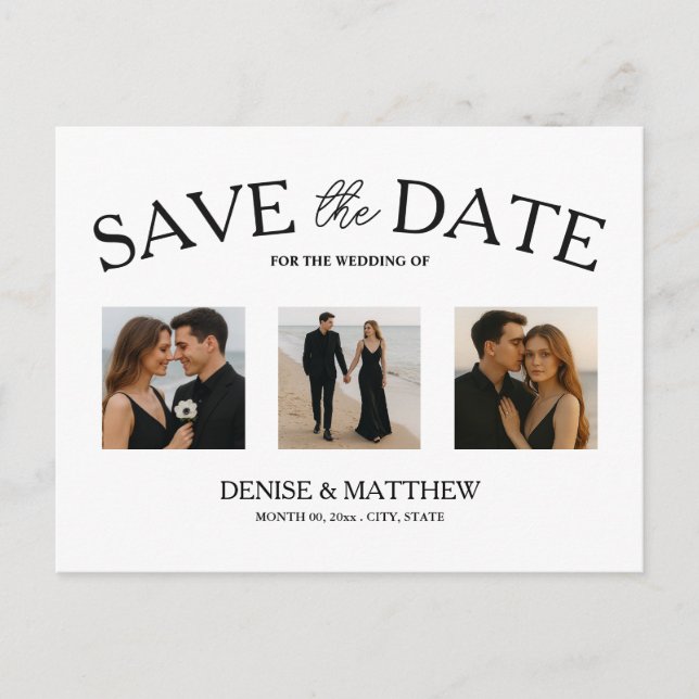 Custom Photo Save the Date Postcard (Front)