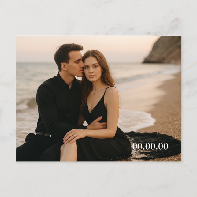 Custom Photo Save the Date Postcard (Front)