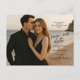 Custom Photo Save the Date Postcard