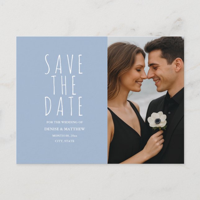 Custom Photo Save the Date Postcard (Front)