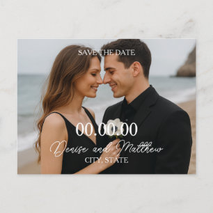 Custom Photo Save the Date Postcard