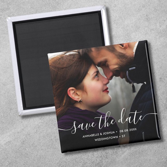 Custom Photo Save the Date Wedding Magnet (Save the Date Photo Magnet)