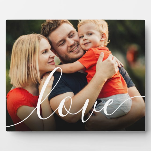 Custom Photo Script Love Plaque (Front)