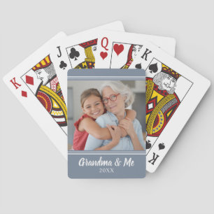 Custom Photo Script Playing Cards