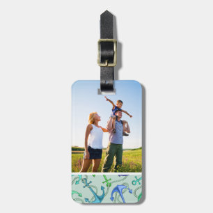 Custom Photo Sea Anchors And Rope Pattern Luggage Tag