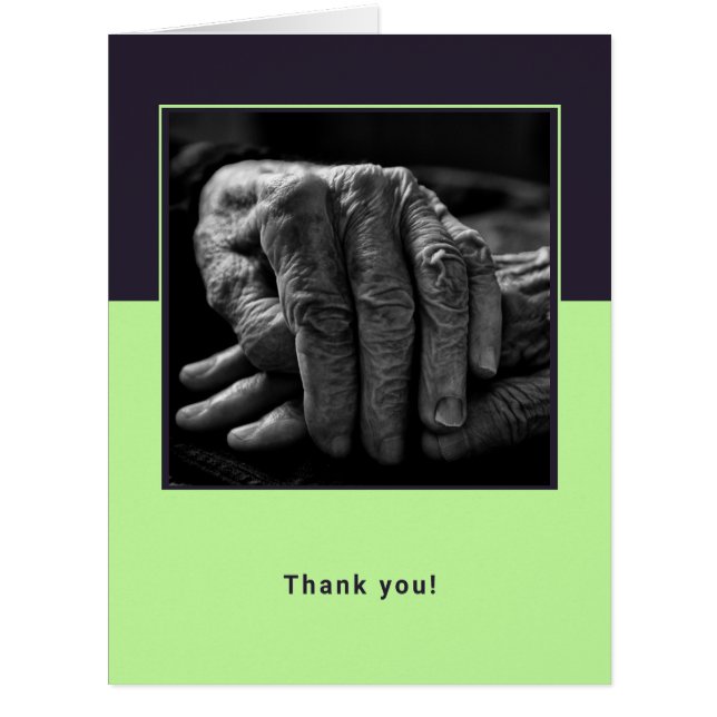 Custom Photo Senior Home Caregiver Thank You  (Front)