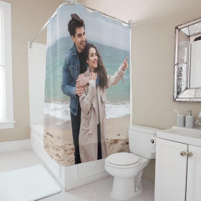 Custom Photo Shower Curtain Personalized Couple  (In Situ)