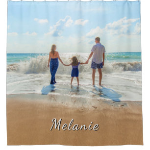 Custom Photo Shower Curtain Personalized Name