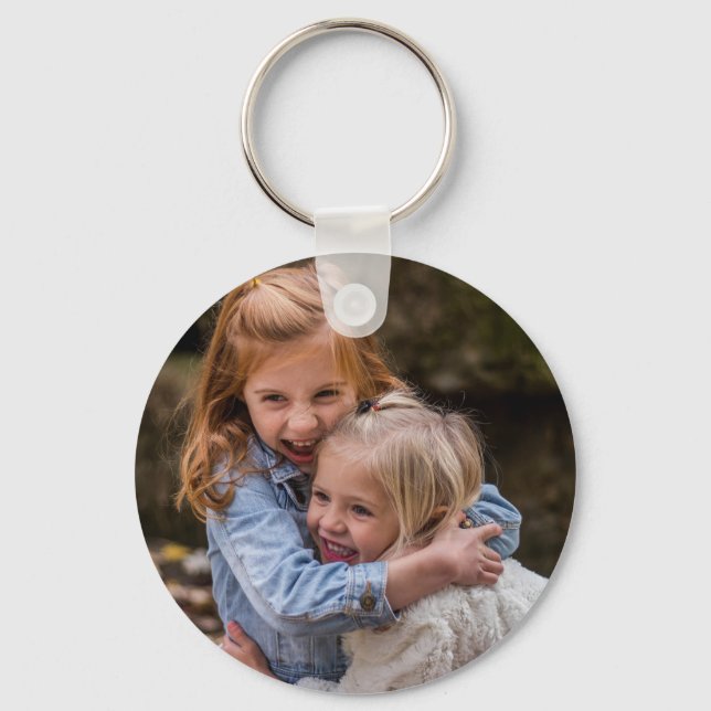 Custom photo simple minimalist keychain (Front)