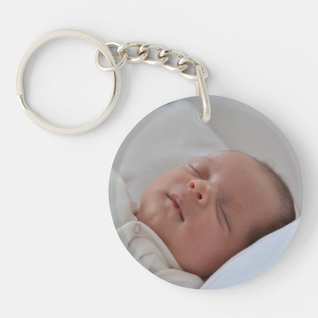 Custom photo simple minimalist  keychain (Front)