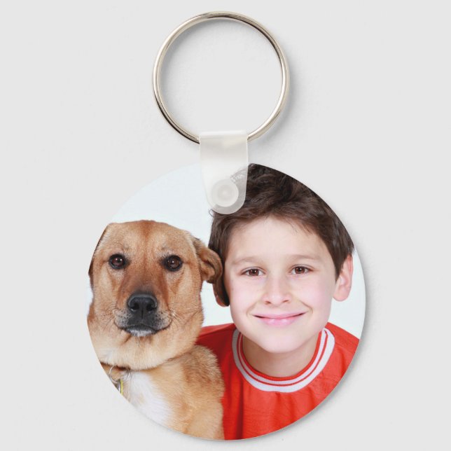 Custom photo simple minimalist keychain (Front)