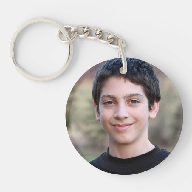 Custom photo simple minimalist  keychain (Front)