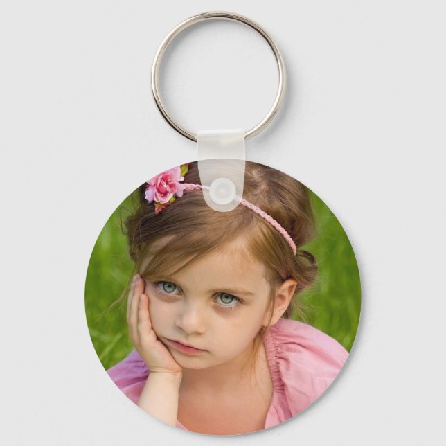Custom photo simple minimalist keychain (Front)