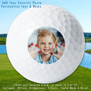 Custom Photo Simple Modern Golf Lover Gift Picture Balls