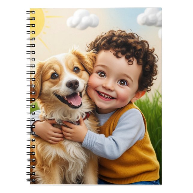 Custom Photo Simple Personalized Golfer Driver Notebook (Front)