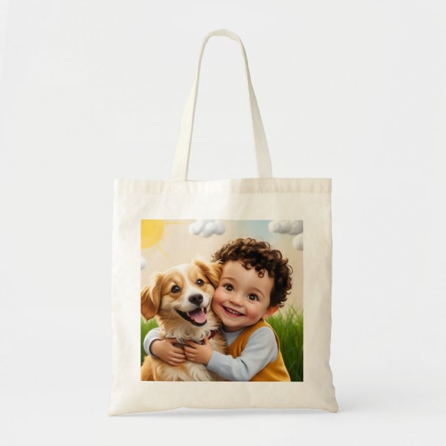 Custom Photo Simple Personalized Golfer Driver Tote Bag (Front)