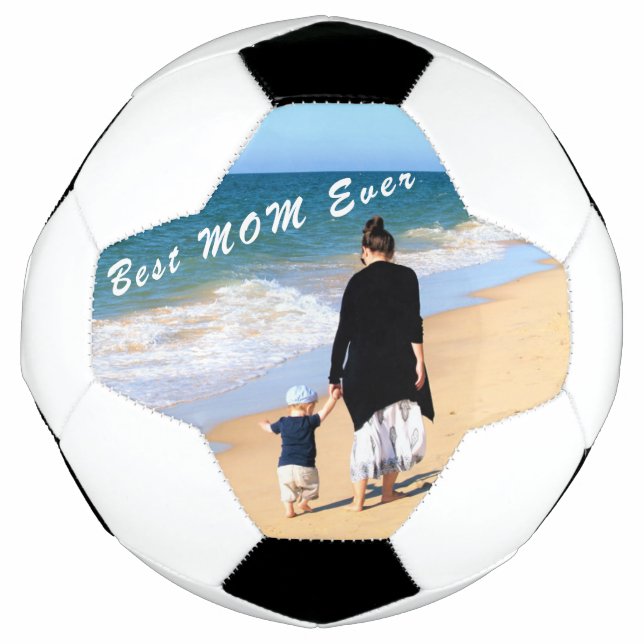 Custom Photo Soccer Ball Your Family Photos Mom (Front)