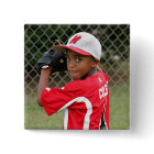 Custom photo sports button / pin