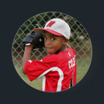 Custom photo sports button / pin<br><div class="desc">Support your child's athletic endeavours with this custom sports pin. Available in a variety of sizes. Want their name added? We have that option available as a separate listing.</div>
